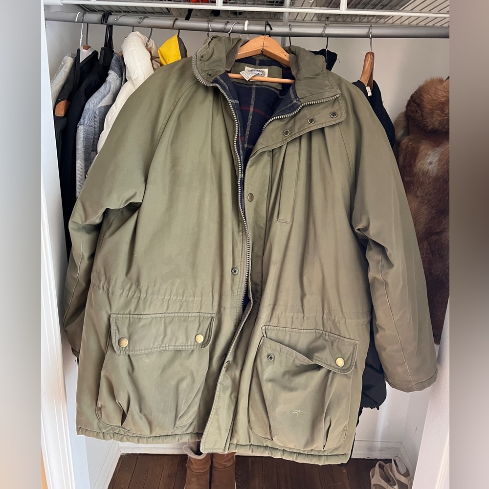 Vintage Bay Area Traders Olive Green Parka Jacket | 80s/90s Made in Korea Large